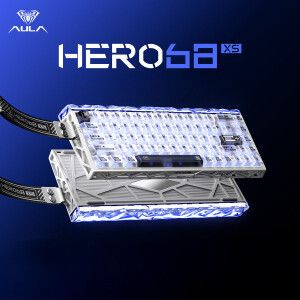 상품 이미지: 독거미 AULA HERO 68XS 기계식 키보드 마그네틱축 알류미늅 합금플레이트 무선 6000mAh 8K 설신자축