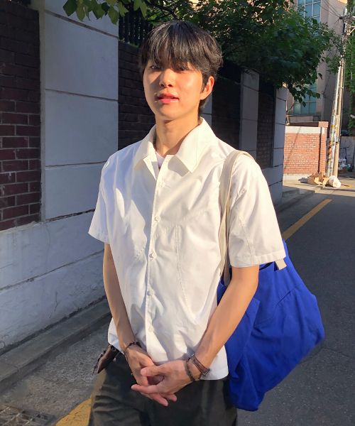 상품 이미지: Line open collar shirt WHITE