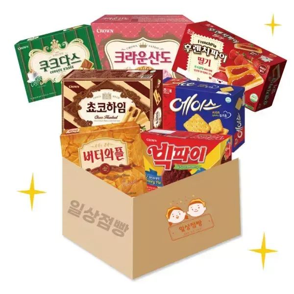 상품 이미지: [일상점빵] 갑 과자 간식 박스 세트 7p 인기만점 대용량