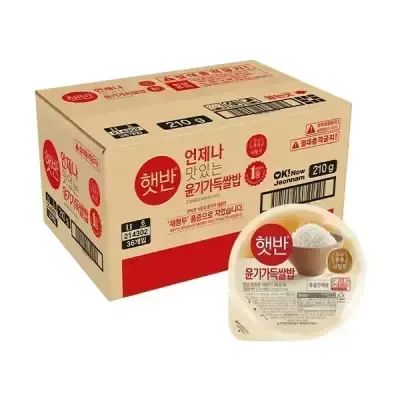 상품 이미지: [CJ] 햇반 윤기가득쌀밥 210g, 36입, 1개