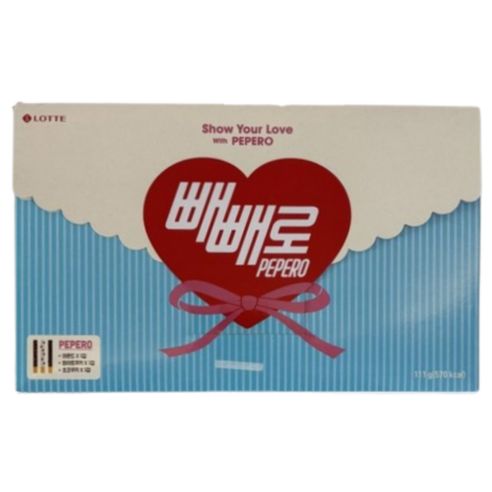 상품 이미지: 빼빼로 3종 111g + 편지봉투 세트, 2세트
