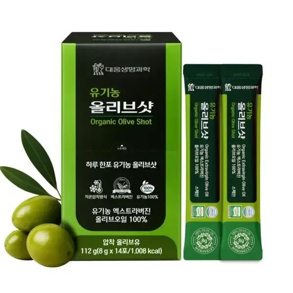 상품 이미지: 유기농 올리브샷 엑스트라버진 올리브오일 스틱 냉압착 올리브유 효능 112ml, 1개