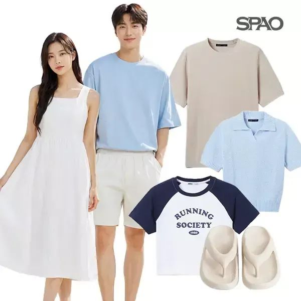 상품 이미지: [스파오] 6,900원부터~ 여름BEST 최종결산 나시/반팔티/린넨/반바지/쿨소재/쇼츠/바람막이/쪼리 외 ~71%OFF