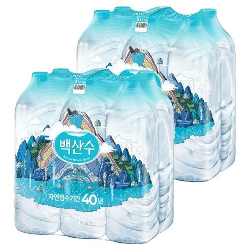 상품 이미지: 백산수 무라벨, 2L, 12개