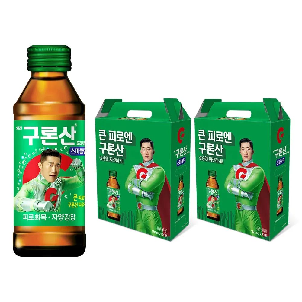 상품 이미지: 영진 구론산 스파클링 150ml 200병 / 선물세트 10박스