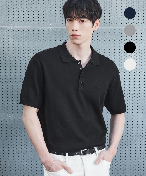 상품 이미지: 앤더슨 코튼 폴로 하프 니트 [4color]