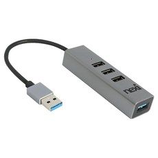 상품 이미지: 넥시 4포트 USB허브 NX-U3122P, 그레이, 1개