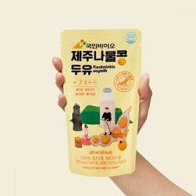 상품 이미지: 무가당 무첨가 국민바이오 제주나물콩두유 180ml (총 40팩) 무가당 국산 원액두유