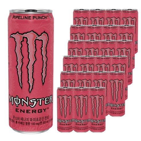 상품 이미지: 몬스터 에너지 드링크 파이프라인 펀치, 355ml, 24개