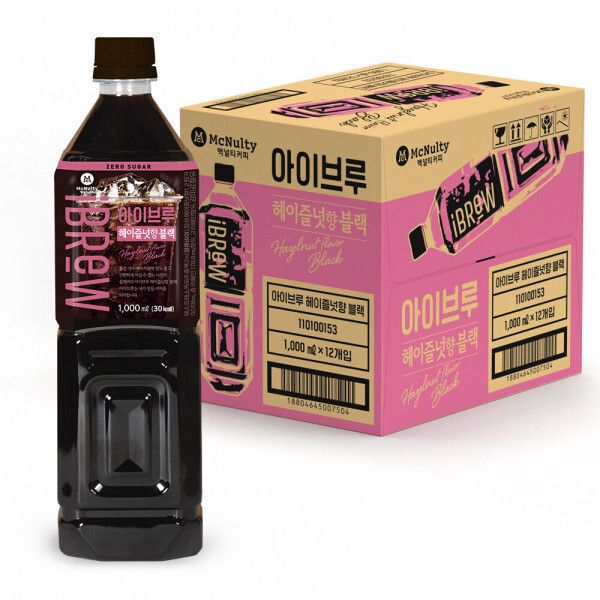상품 이미지: 맥널티 아이브루 아메리카노 블랙커피 헤이즐넛 향 1L 12개입 커피/아메리카노
