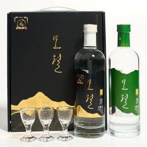 상품 이미지: 모월 인 41도 + 로 25도 500ml 선물세트 모월소주 (전용잔 케이스 포함)