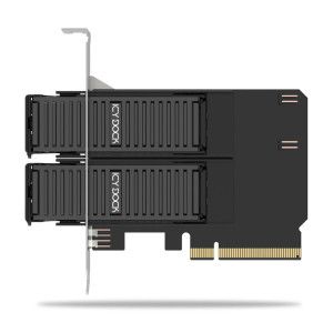 상품 이미지: ICY DOCK MB312M4P-B M.2 NVMe SSD to PCIe 4.0 x8 착탈식 어댑터 카드 듀얼 하드랙