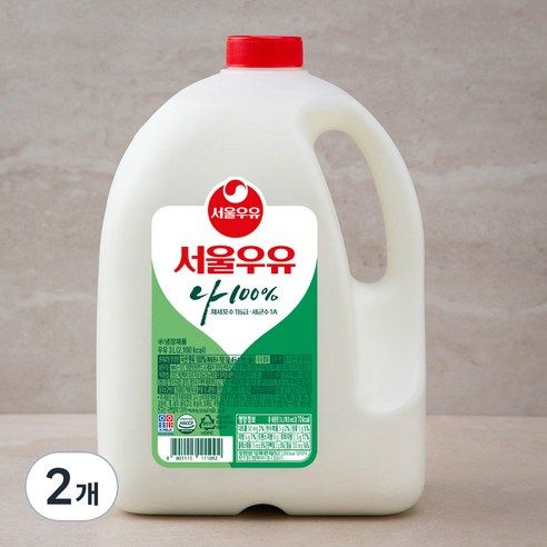 상품 이미지: 서울우유 1급A우유, 3L, 2개