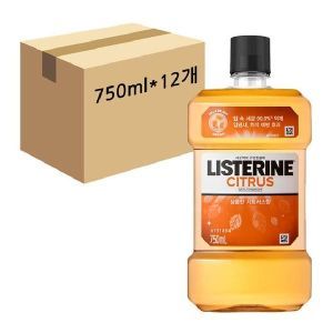 상품 이미지: 보리보리/땡큐온 리스테린 내츄럴 시트러스향 구강 청결제 750ml x12개