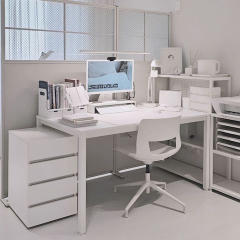 상품 이미지: 콰트로 홈오피스 컴퓨터책상 800 1000 1200 1400 1600 1800 2000
