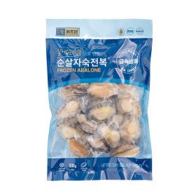상품 이미지: 순살자숙전복 특대 17-19미 1팩 손질 전 1.2kg / 껍질 내장 손질 자숙한 후 500g