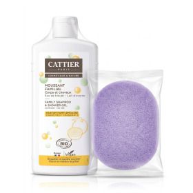 상품 이미지: 까띠에 올인원 바디워시 패밀리 샴푸샤워젤 1000ml + 세안해면 오트밀
