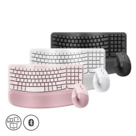 상품 이미지: 로지텍코리아 WAVE KEYS +리프트 인체공학 버티컬 무선 키보드 마우스 세트