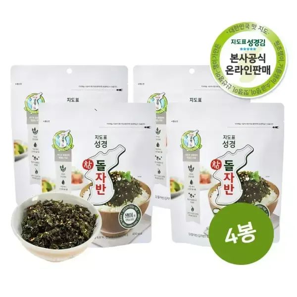 상품 이미지: 지도표 성경김 고소한 참돌자반 70g 4봉