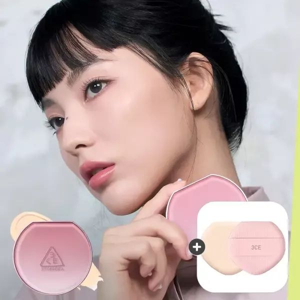 상품 이미지: 3CE NEW 핏팅 메쉬 커버 쿠션 (증정 핏팅 쿠션 퍼프 2개)