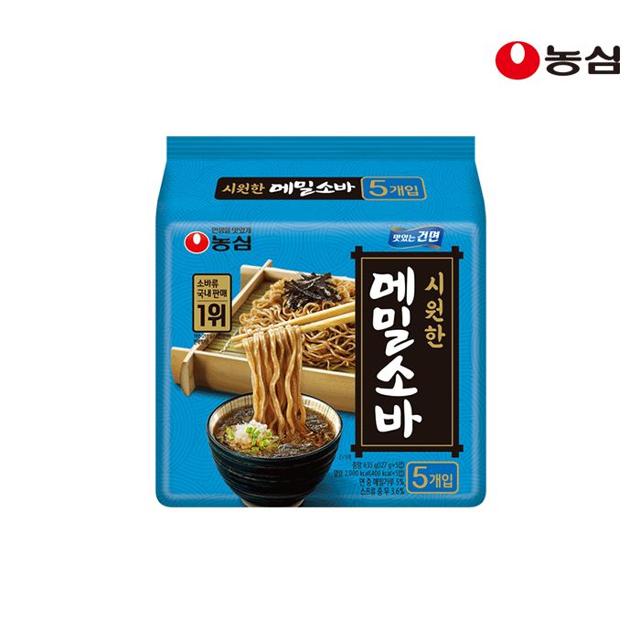 상품 이미지: 농심 메밀소바 127g, 5개