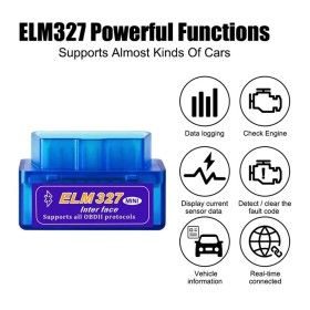 상품 이미지: 미니 ELM327 V1.5 V2.1 블루투스 OBD2 스캐너 자동차 진단기