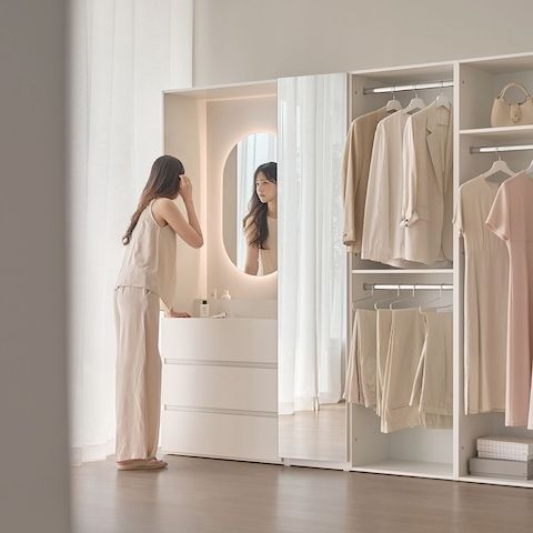 상품 이미지: [오늘의집 단독] 순수 드레스룸 E0 시스템 행거 옷장 시스템장