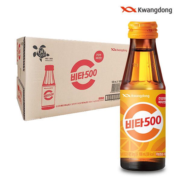 상품 이미지: 광동제약 비타500 100ml x 100병 건강음료 선물용 케이스포함
