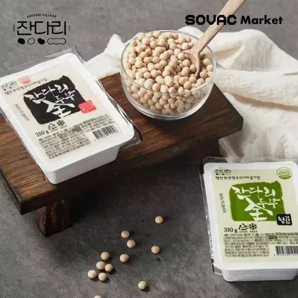 상품 이미지: [잔다리마을] 푸딩같은 탱글한 식감 전두부/검은콩/청서리태 두부 4모