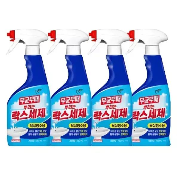 상품 이미지: 무균무때 뿌리는 락스세제 750ml, 4개