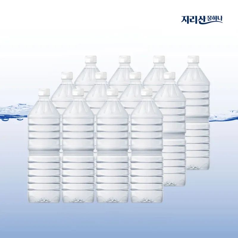 상품 이미지: [지리산 물하나] 무라벨 생수 1L 12병