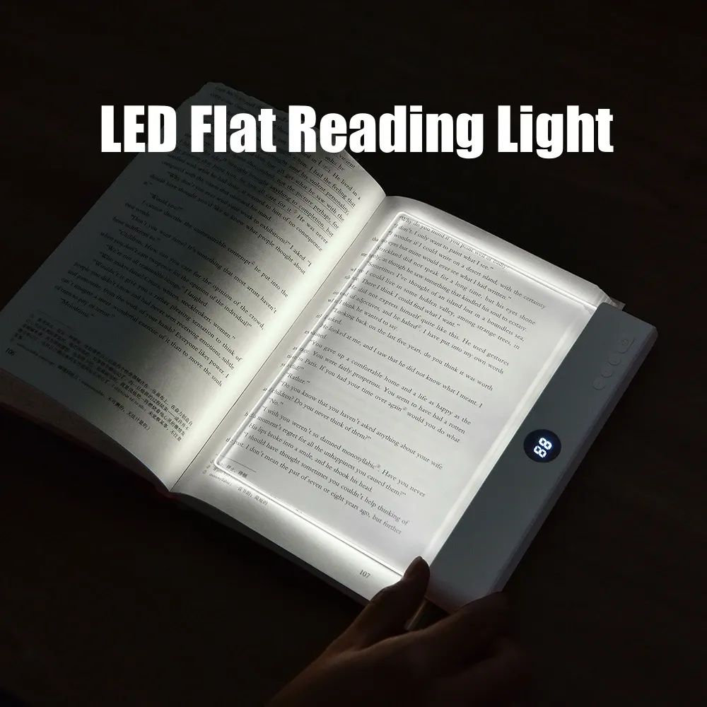상품 이미지: LED 평면 패널 야간 투시경 독서 등 눈 보호 독서 등 USB 충전 학생 야간 독서 램프 책 램프 실내