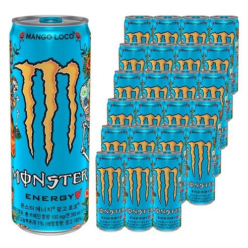 상품 이미지: 몬스터에너지 드링크 망고 로코, 355ml, 24개