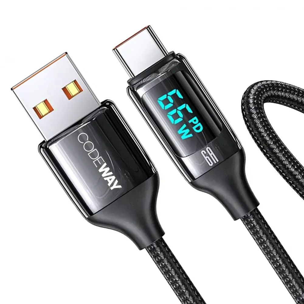 상품 이미지: 코드웨이 디스플레이 USB A to C타입 고속충전 케이블