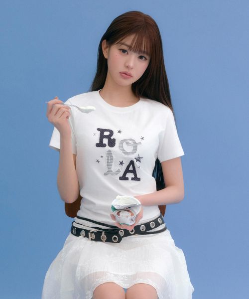 상품 이미지: ROLA LETTERING PATCHWORK T-SHIRT WHITE