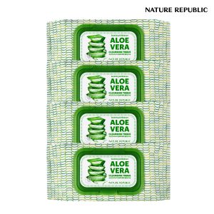 상품 이미지: (한장당 50원) 2+2 알로에베라 클렌징 티슈 총 320매 /촉촉수분 한장으로 끝