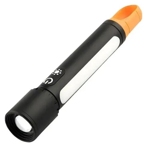 상품 이미지: 82g 가벼운 괴물 LED 손전등 충전식 휴대용 후레쉬 초강력 써치라이트, 1개, 블랙