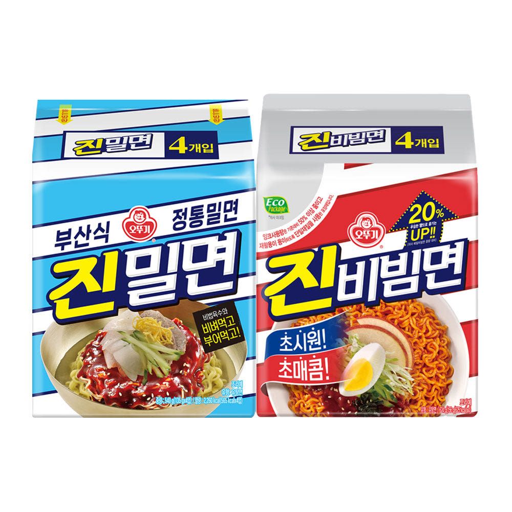 상품 이미지: [NEW] [1+1] 오뚜기 진밀면 135g 4개+진비빔면