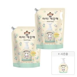 상품 이미지: 아이깨끗해×포차코 대용량 핸드워시, 순, 1.8L, 2개 + 증정(포차코 핸드위시 공용기, 490ml, 1개)