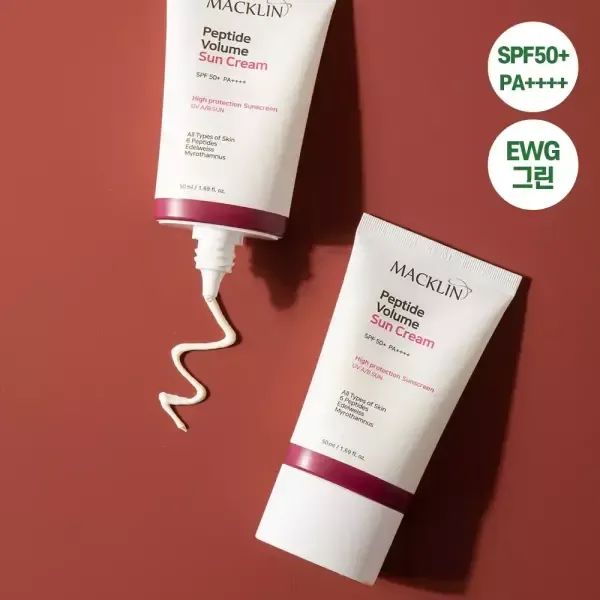 상품 이미지: 맥클린 펩타이드 온가족 마일드 선크림 SPF 50+, PA++++ 50ml+50ml