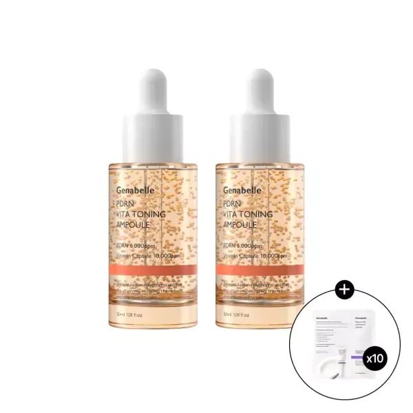 상품 이미지: PDRN 비타 토닝 앰플 30ml 2개 + 멜라케어크림 1mlX10개