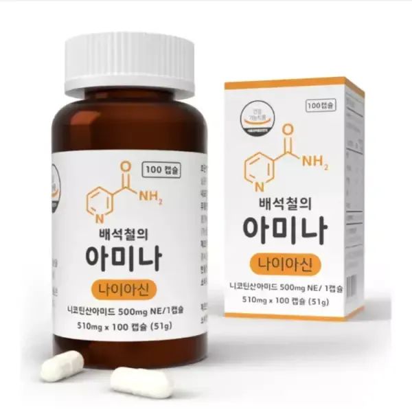 상품 이미지: 배석철의 아미나 비타민B3 미국산 고함량 나이아신아마이드 500mg