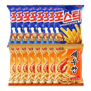 상품 이미지: 농심 포스틱 84g x 8봉 + 새우깡 8봉