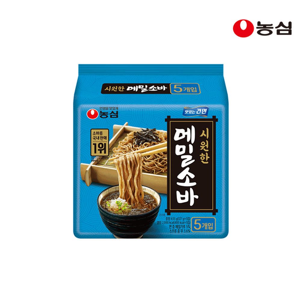 상품 이미지: 농심 메밀소바 127g, 5개