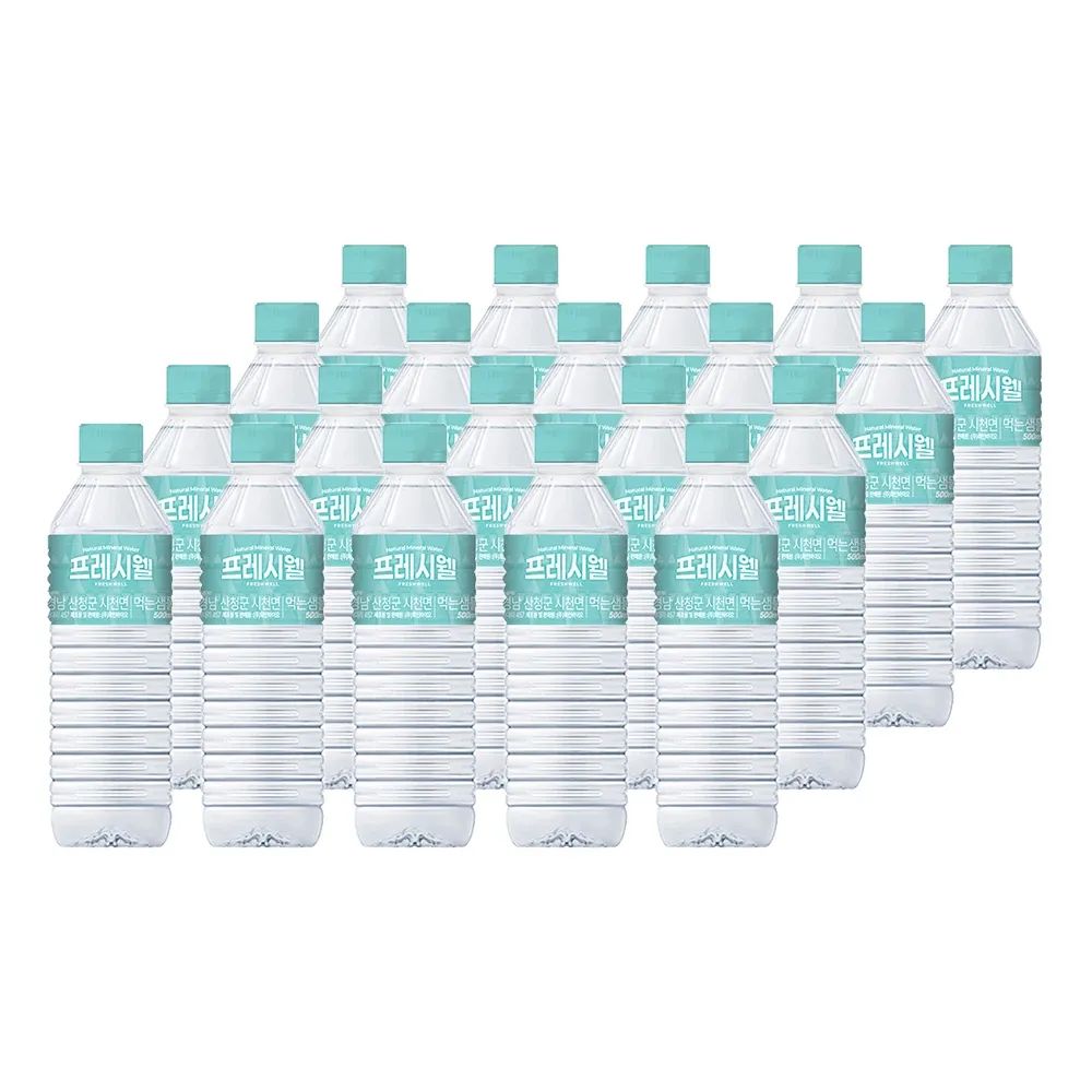 상품 이미지: 지리산 생수 프레시웰 500ml X 80 (유라벨/무라벨 랜덤 발송)