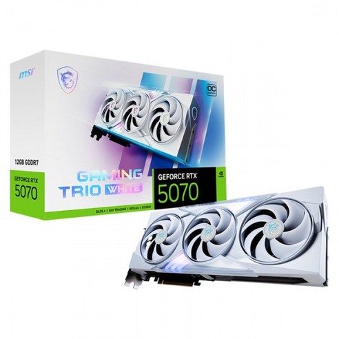 상품 이미지: MSI 지포스 RTX 5070 게이밍 트리오 OC 화이트 D7 12GB 트라이프로져4