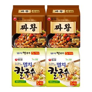 상품 이미지: 짜왕 8개 + 멸치칼국수 10개