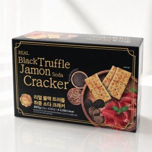 상품 이미지: (무료배송)리얼 블랙 트러플 하몽 소다 크래커 882g (21g x 42개입) /대용량/와인 안주/맥주/개별포장