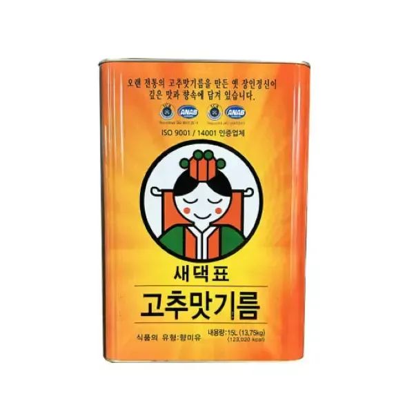 상품 이미지: 새댁표 고추맛기름 15L 새댁 고추기름
