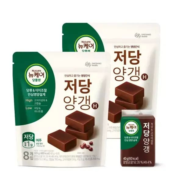 상품 이미지: 뉴케어 당플랜 저당양갱 40g, 8입, 2개